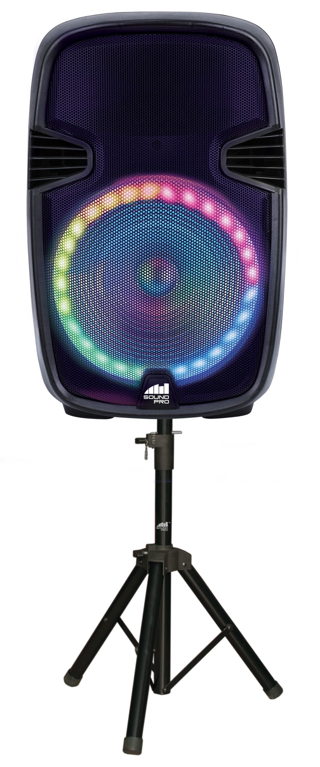 Naxa Portable 15” Bluetooth Party Speaker with Circular Multi-Color Disco Light (NDS-1521) Jupiter Gear Home