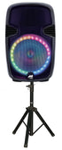 Naxa Portable 15” Bluetooth Party Speaker with Circular Multi-Color Disco Light (NDS-1521) Jupiter Gear Home