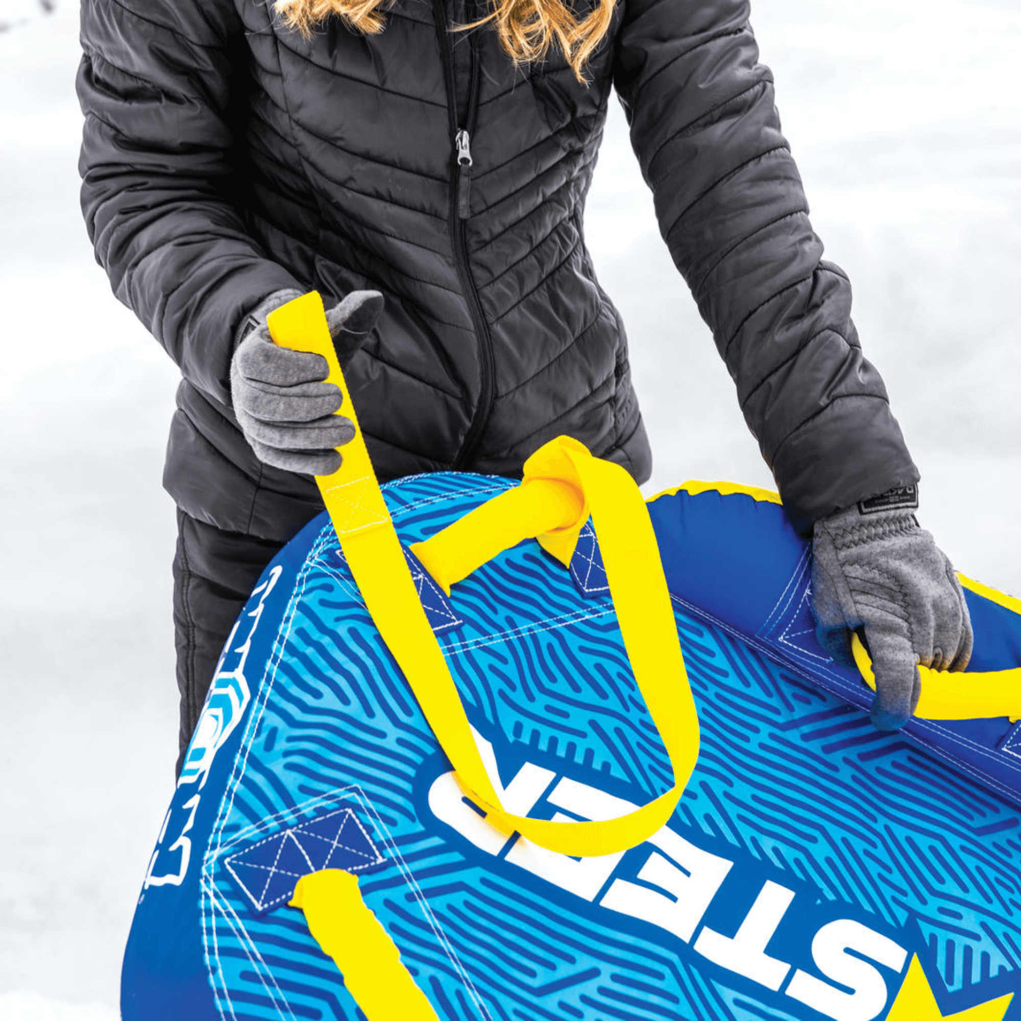 WOW Watersports SnowSteer Snow Sled with Lying Position for Easy Sledding Jupiter Gear Home