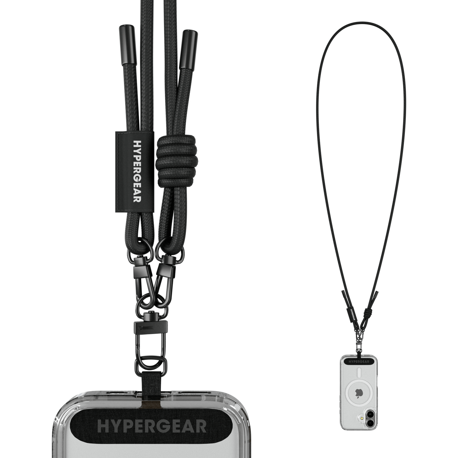 HyperGear TECHcessories Black Braided Rope Universal Crossbody Phone Strap Jupiter Gear Home