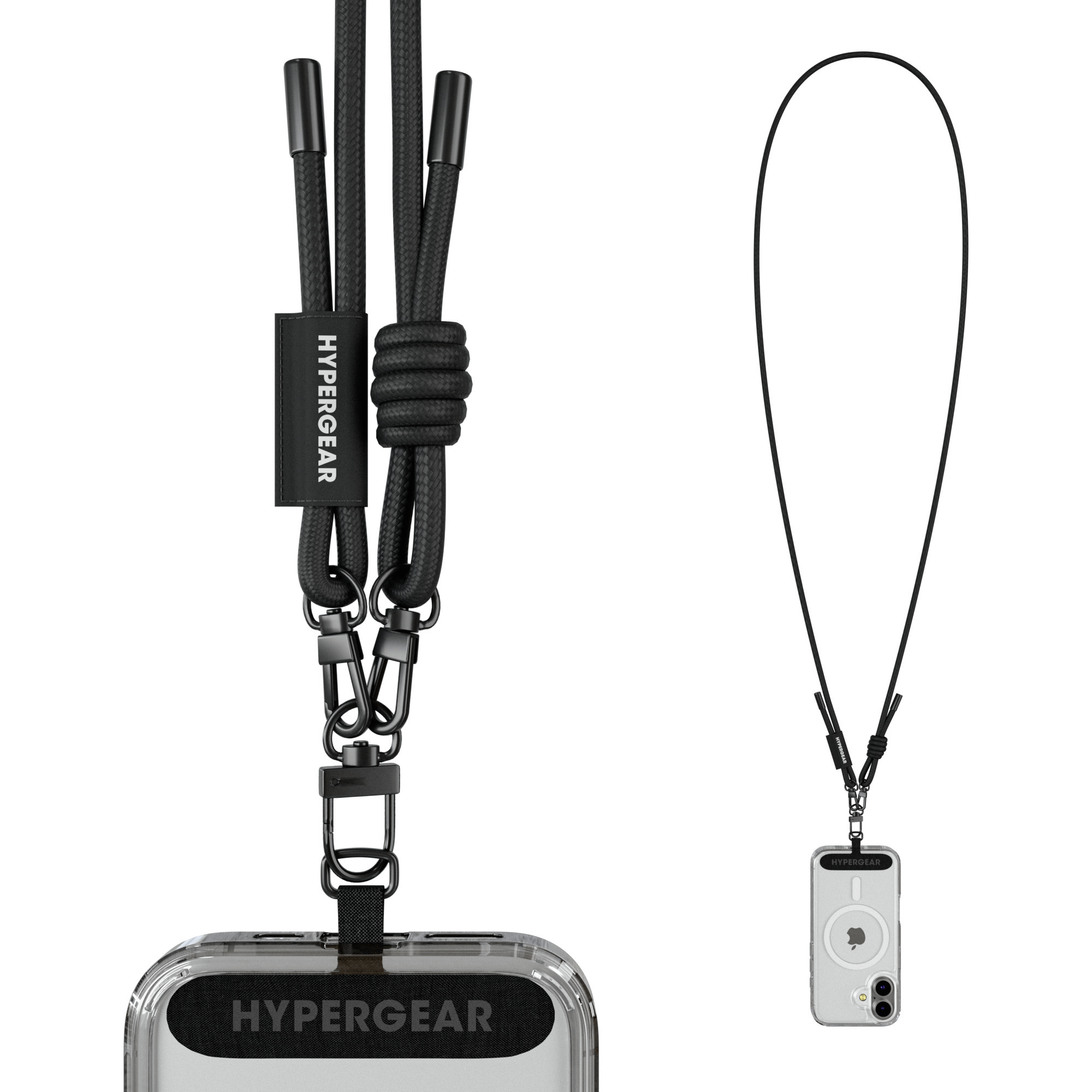 HyperGear TECHcessories Black Braided Rope Universal Crossbody Phone Strap Jupiter Gear Home