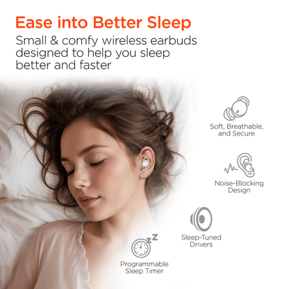 HyperGear SleepEEZ Mini Noise-Blocking True Wireless Earbuds for Sleeping Jupiter Gear Home
