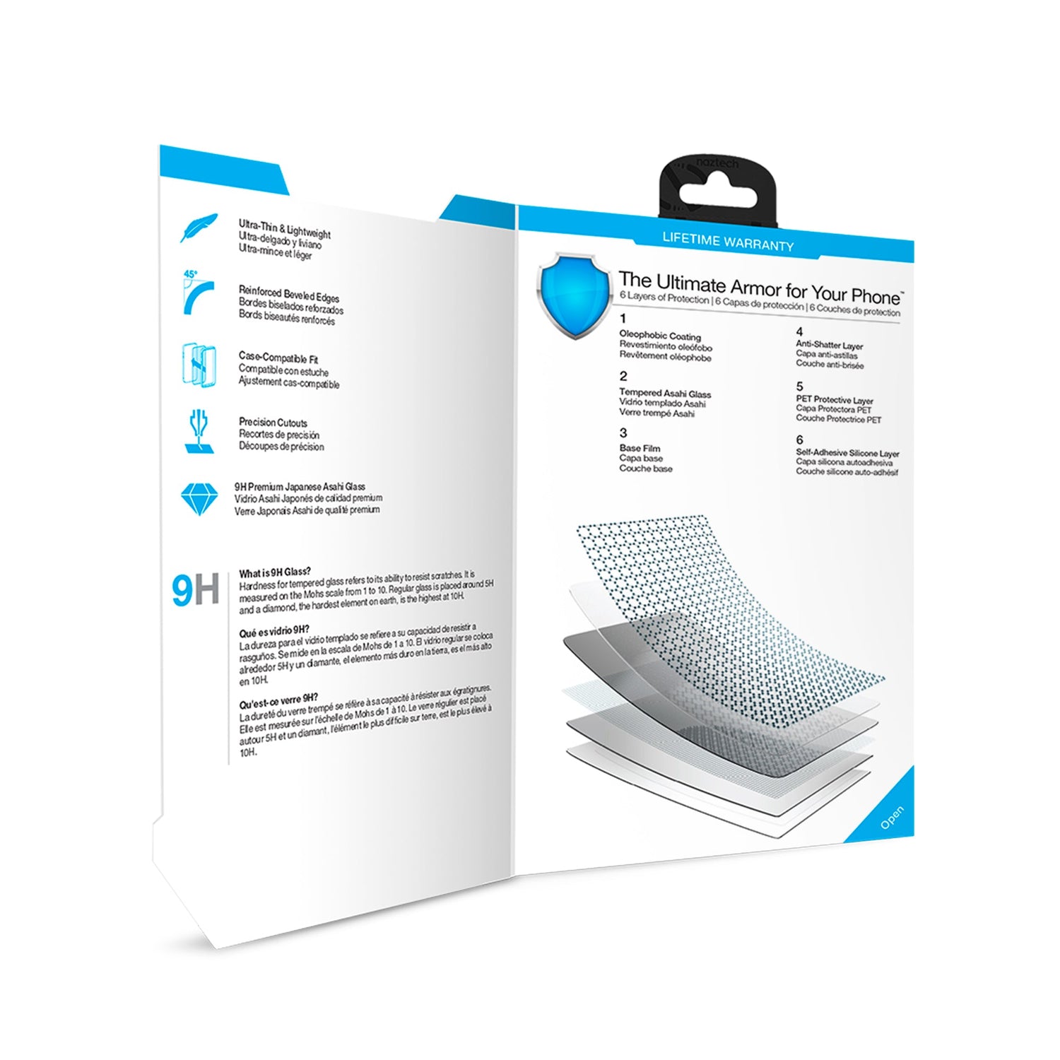 Naztech IntelliShield Tempered Glass Screen Protector with 3D Edge for the iPhone 12 Mini Jupiter Gear Home