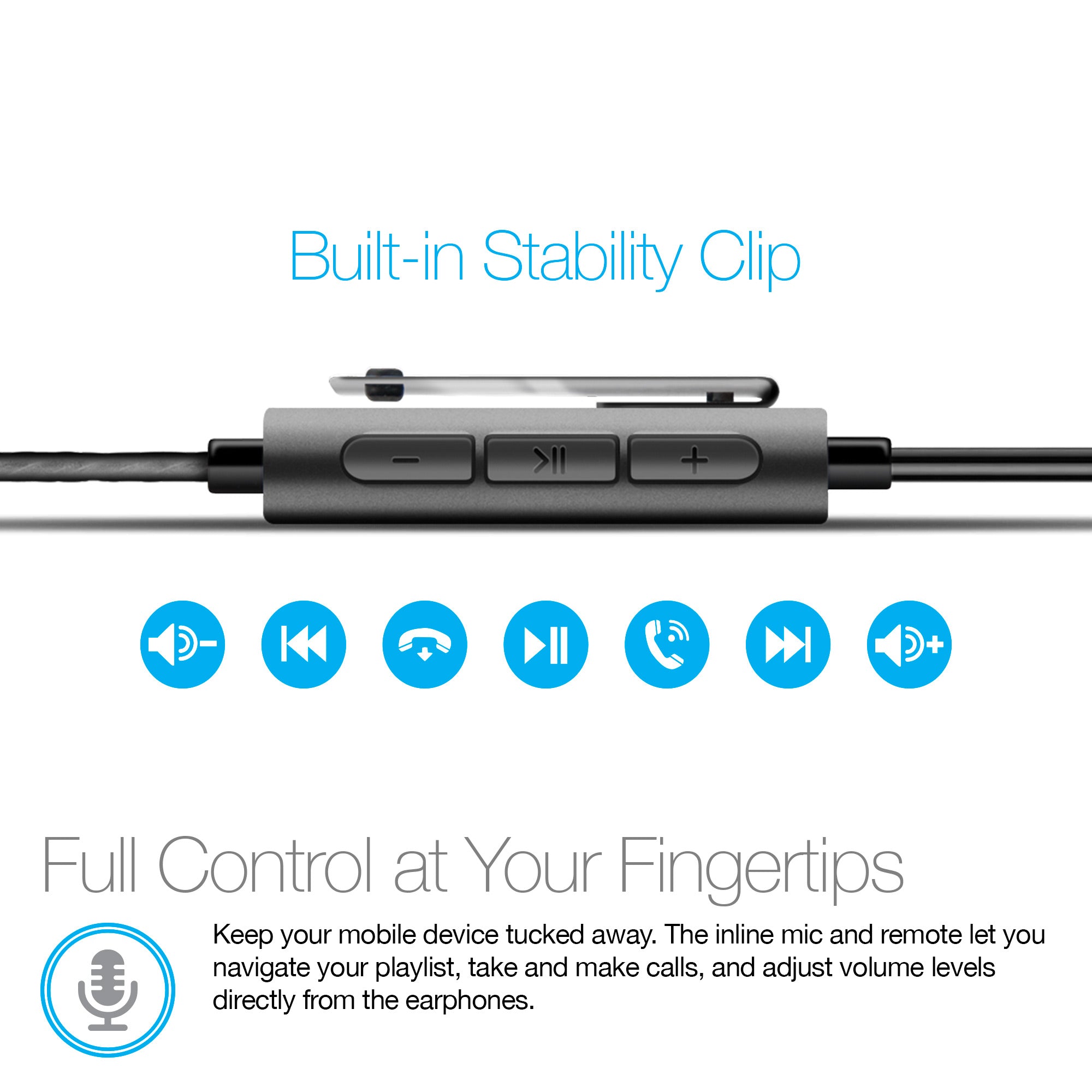 Naztech X1ANC Active Noise Cancelling Earphones 3.5mm Black (14509-HYP) Jupiter Gear Home