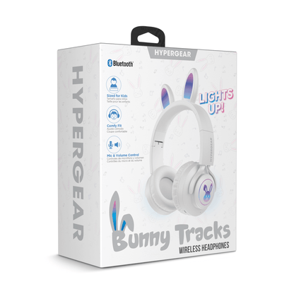 HyperGear Bunny Tracks Wireless Light-Up Headphones Jupiter Gear Home