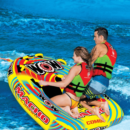 WOW Watersports Macho Multiple Riding Positions Tube for Up to 3 People Jupiter Gear Home