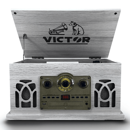 Victor Belmont 8-in-1 Wood Music Center White - Refurbished Jupiter Gear Home