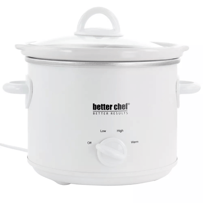 Better Chef 3-Quart Round Slow Cooker with Removable White Crock Jupiter Gear Home