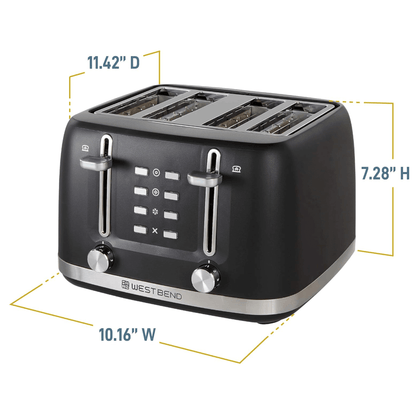 West Bend 4-Slice Multi-Function Toaster with Stainless Accents Jupiter Gear Home