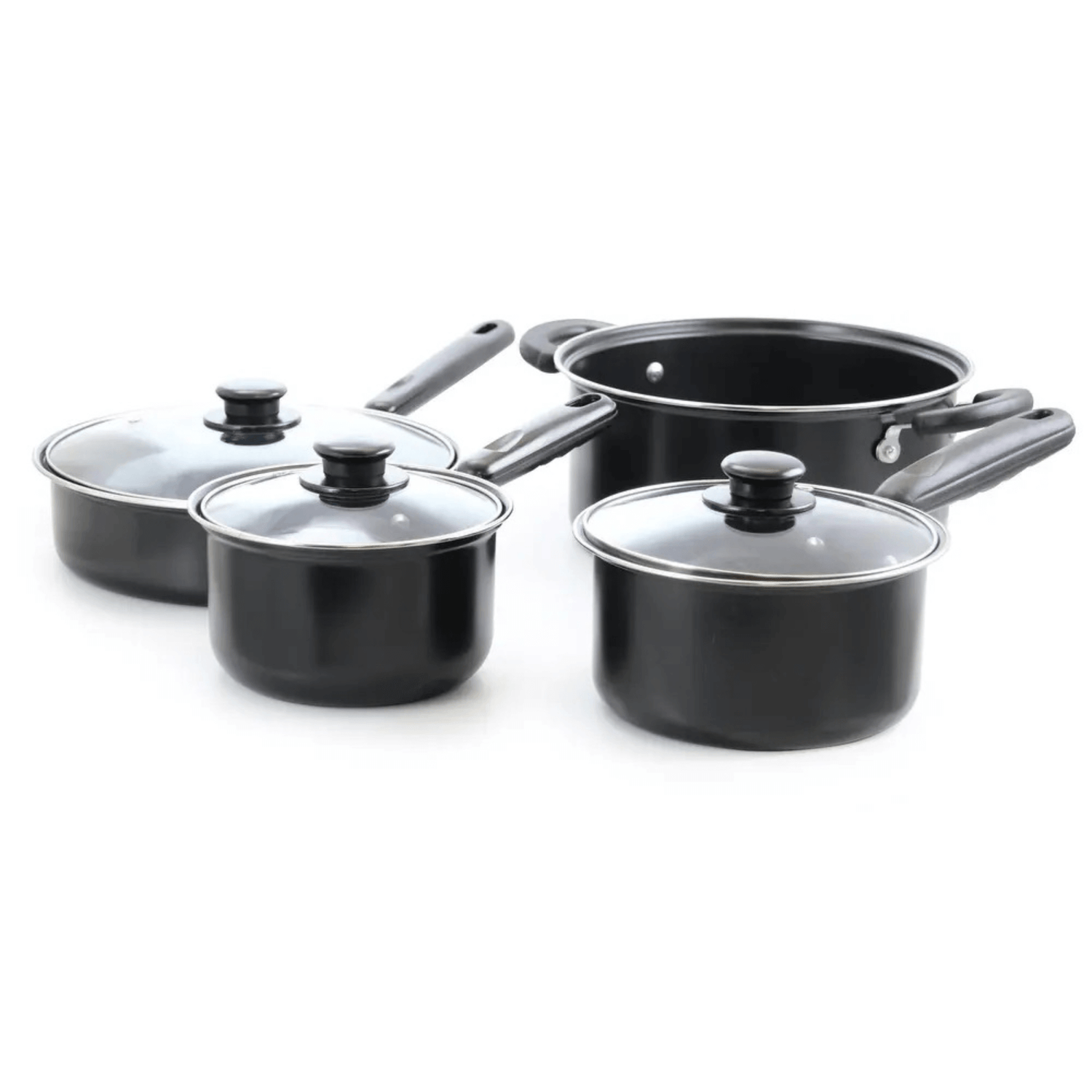 Better Chef 7-Piece Carbon Steel Cookware Set with Glass Lids Jupiter Gear Home