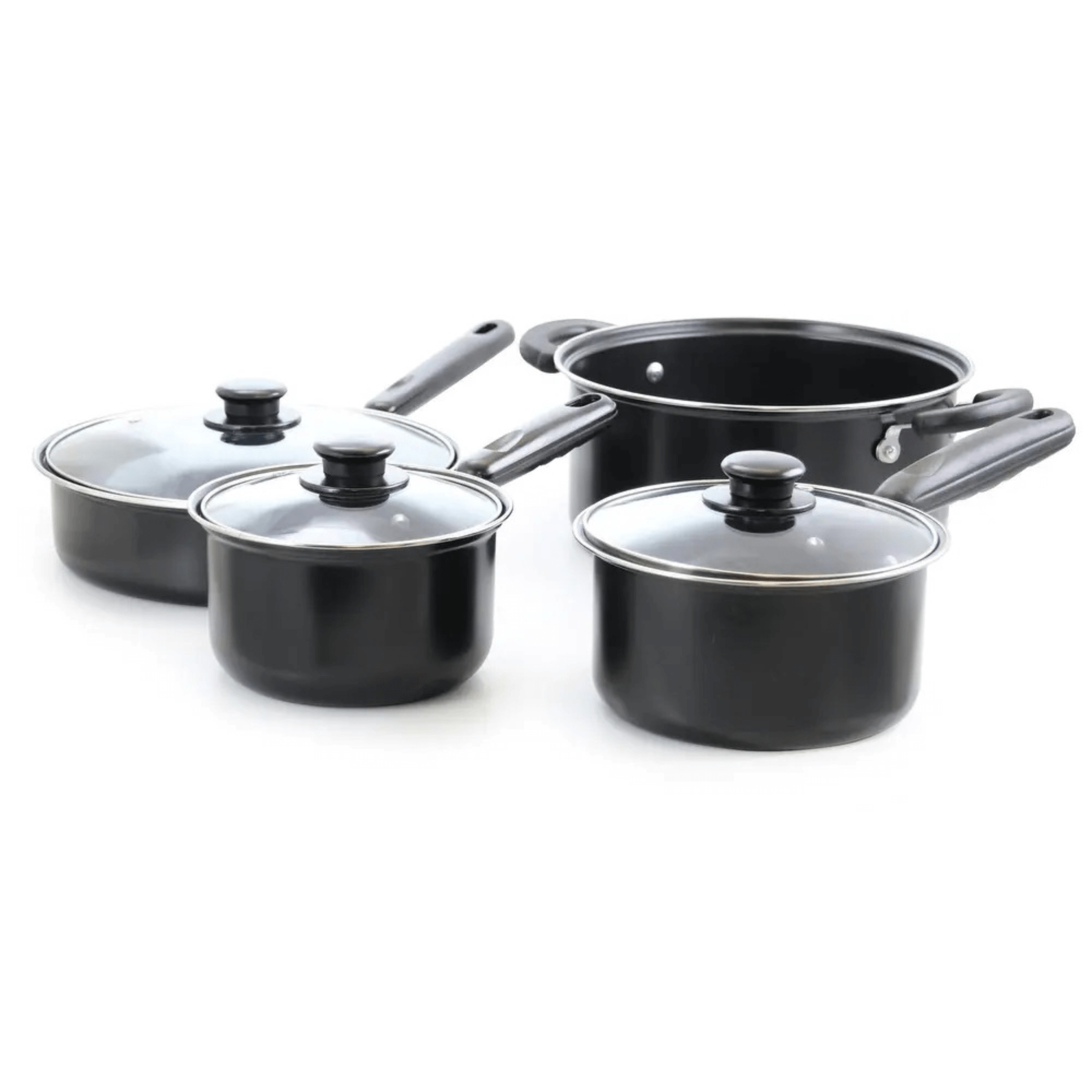 Better Chef 7-Piece Carbon Steel Cookware Set with Glass Lids Jupiter Gear Home
