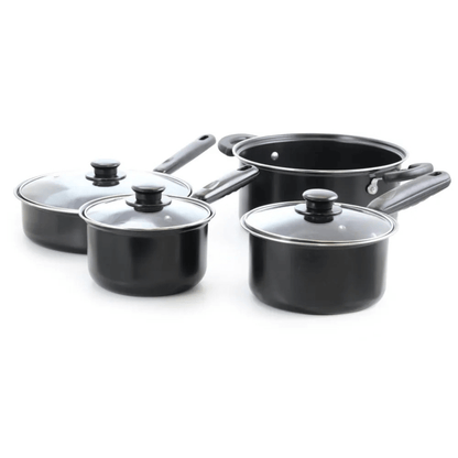 Better Chef 7-Piece Carbon Steel Cookware Set with Glass Lids Jupiter Gear Home