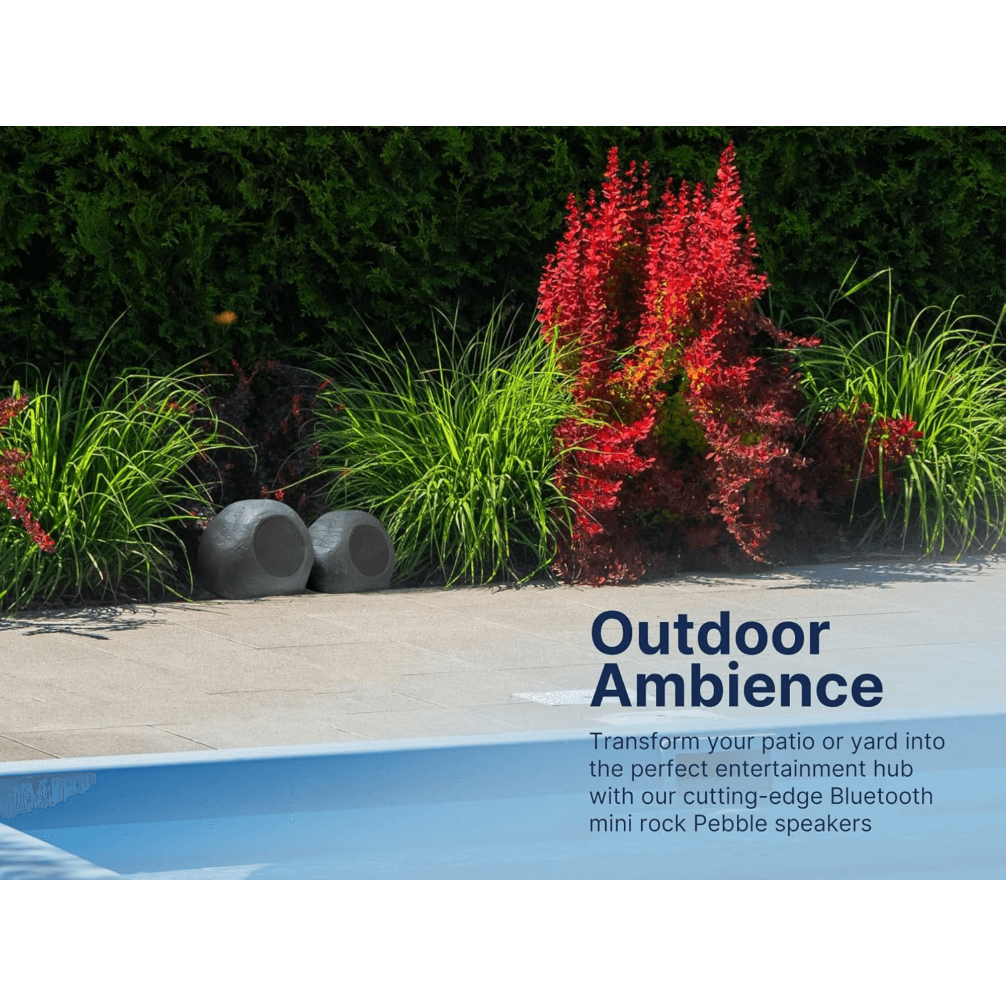 Emerson 1-Pair Mini Pebbles Duo Bluetooth Outdoor Speakers Jupiter Gear Home