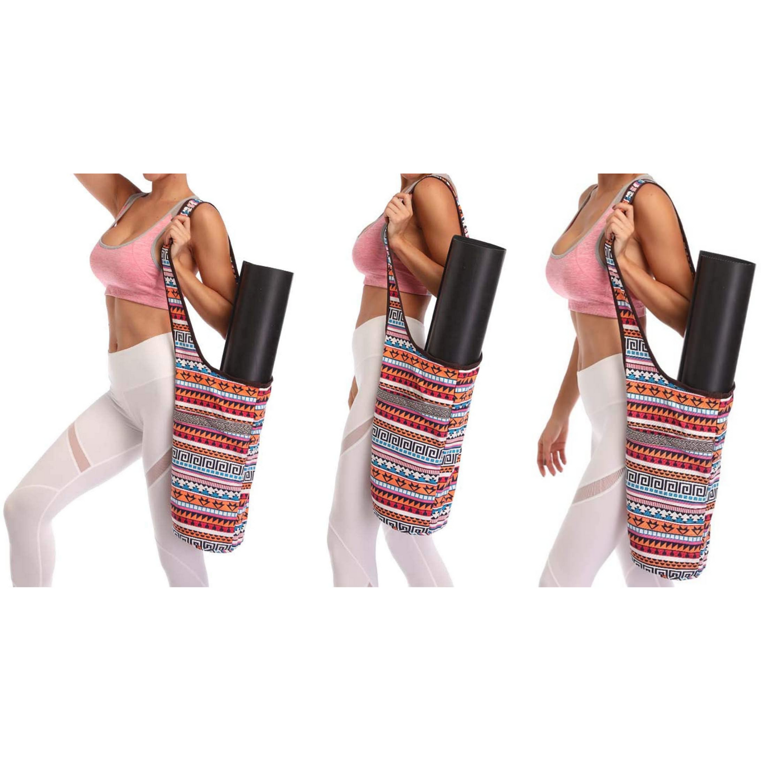 JupiterGear Yoga Mat Carrying Tote Bag with Large Size Pockets | Multipurpose and Fit Most Size Mats Jupiter Gear Home
