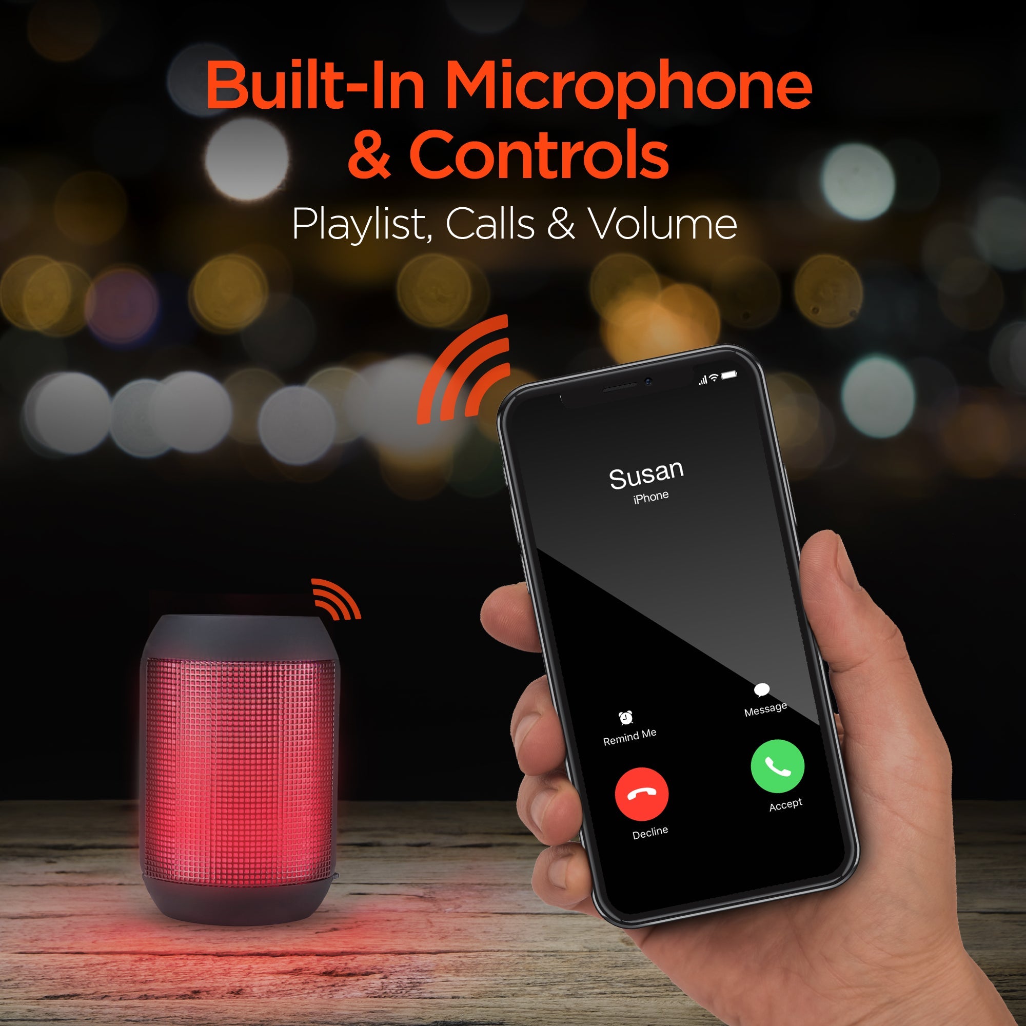 HyperGear Rave Mini Wireless LED Speaker Jupiter Gear Home