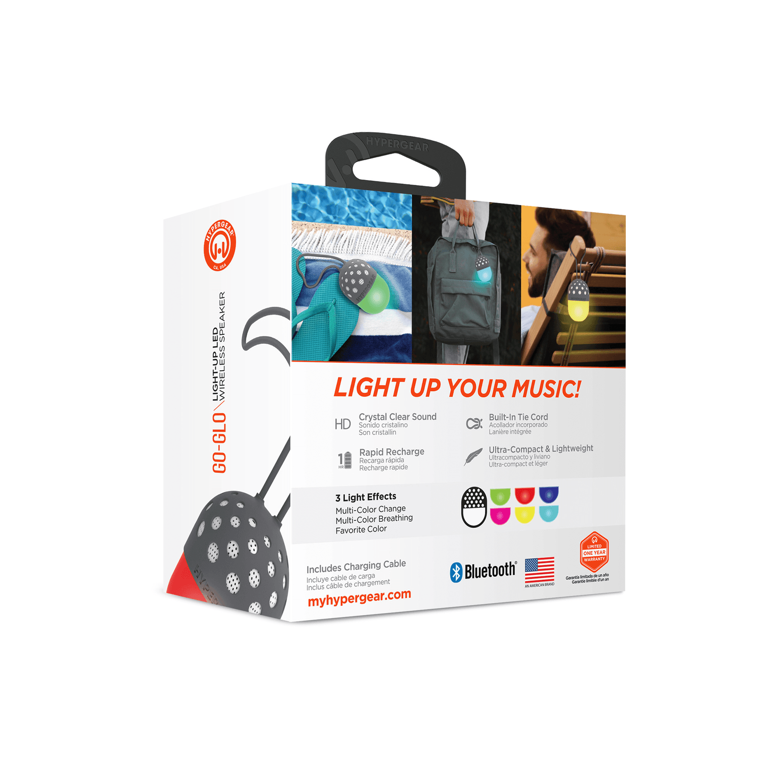 HyperGear Go-Glo Light-Up LED Wireless Speaker Jupiter Gear Home