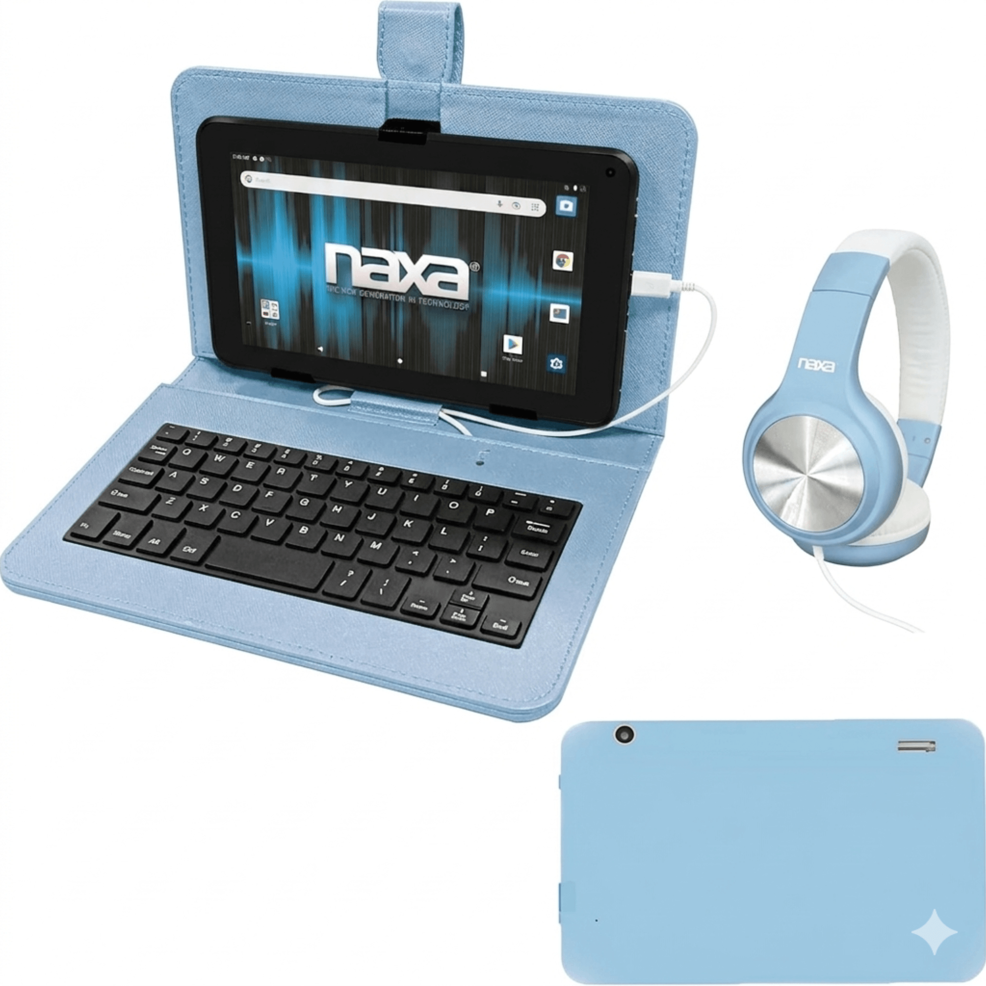 Naxa 7" Core Android 11 Tablet Kit Blue - Refurbished Jupiter Gear Home