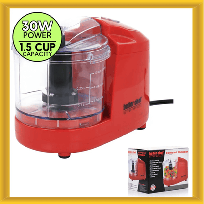 Better Chef 1.5-Cup Mini Chopper Food Processor Jupiter Gear Home