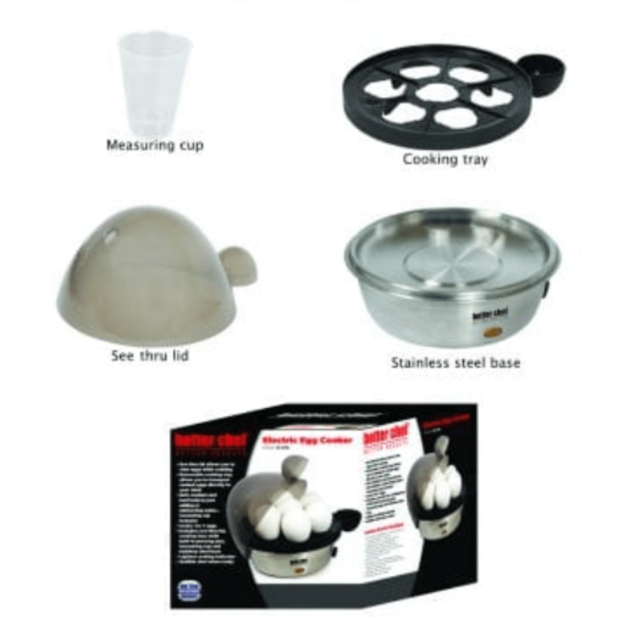Better Chef 7-Egg Stainless Steel Electric Egg Cooker Jupiter Gear Home