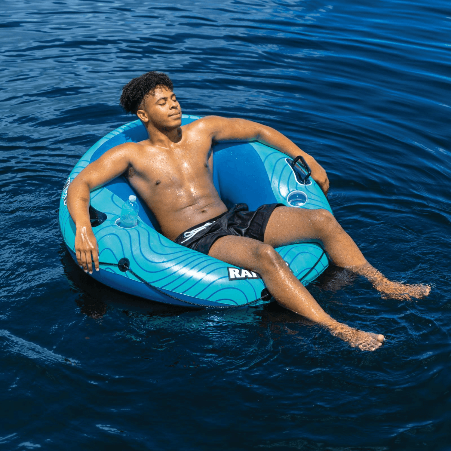 WOW Watersports Ranger 1-Person River Tube with Mesh Bottom and Cup Holder Jupiter Gear Home