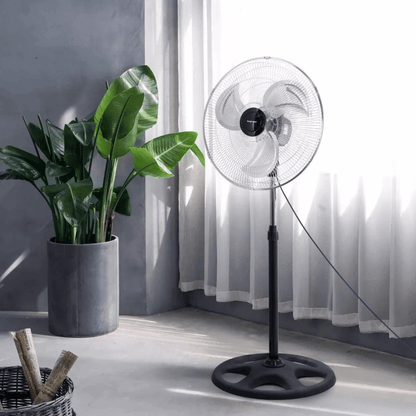 Impress 18-Inch 2-in-1 Chrome Hi-Speed Industrial Oscillating Fan Jupiter Gear Home