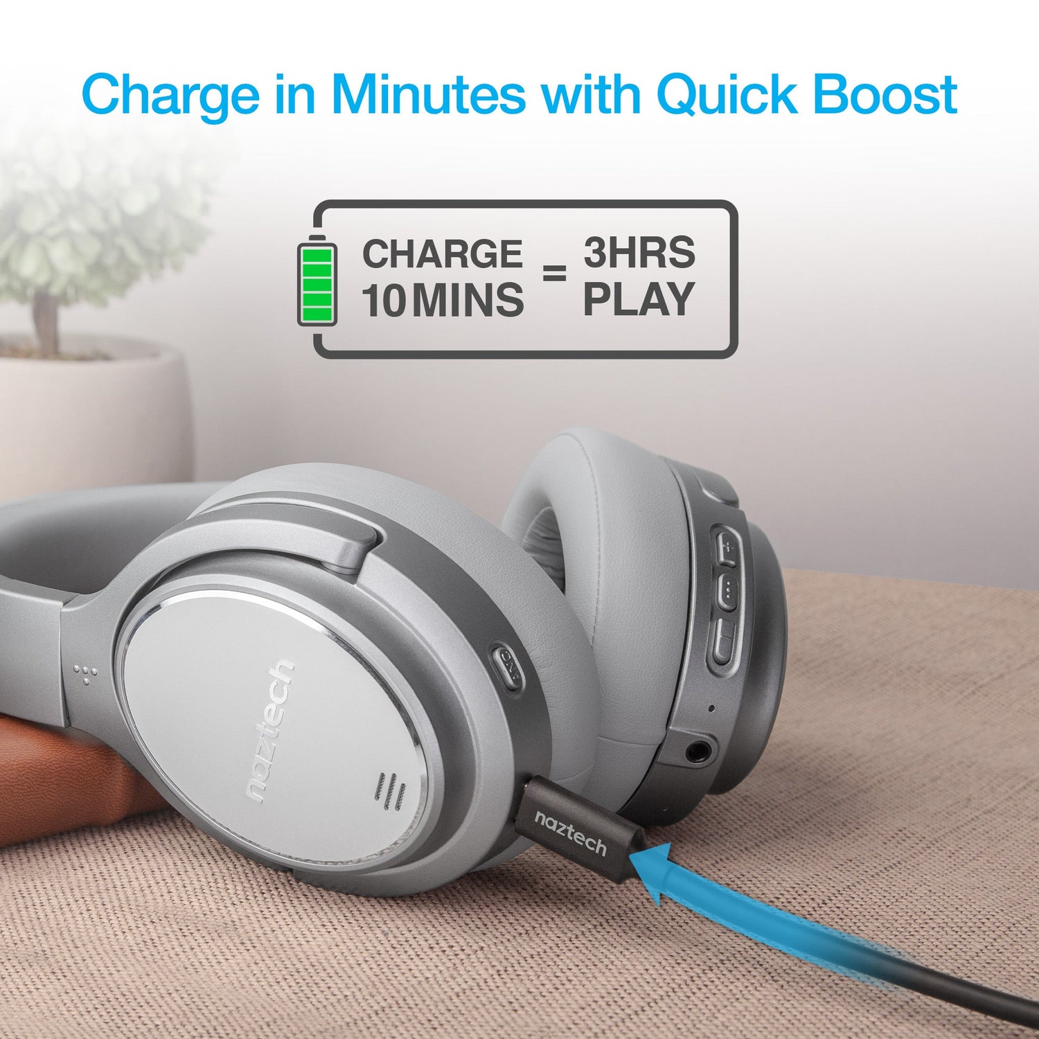Naztech Driver ANC1000 Wireless Headphones Jupiter Gear Home