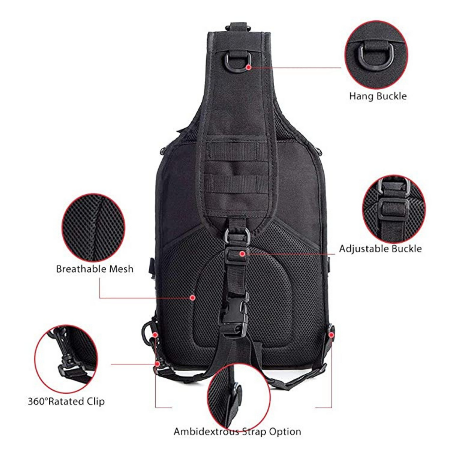 JupiterGear Tactical Military Sling Backpack 15L Shoulder Bag Molle Outdoor Daypack Backpack with Adjustable Strap Jupiter Gear Home