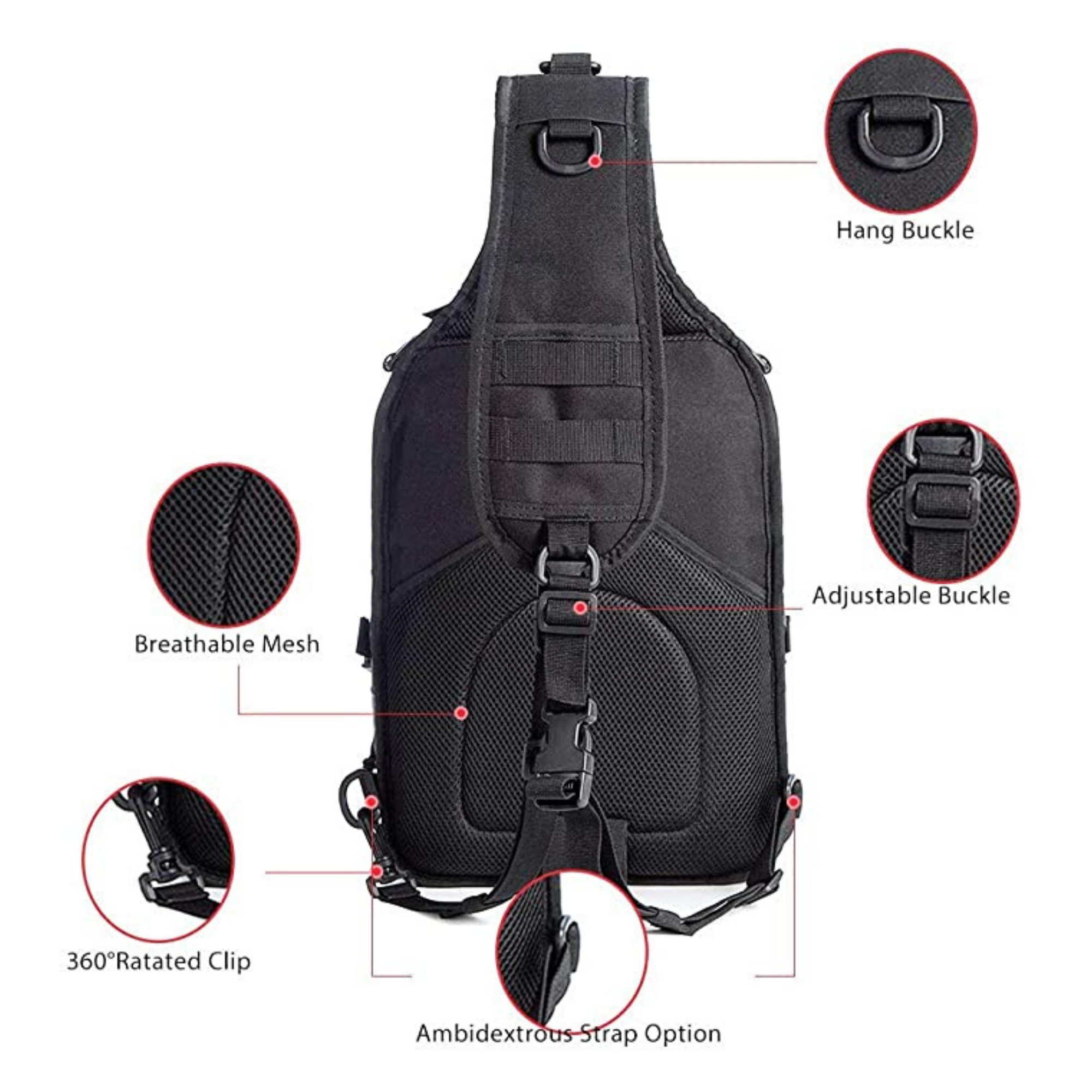JupiterGear Tactical Military Sling Backpack 15L Shoulder Bag Molle Outdoor Daypack Backpack with Adjustable Strap Jupiter Gear Home