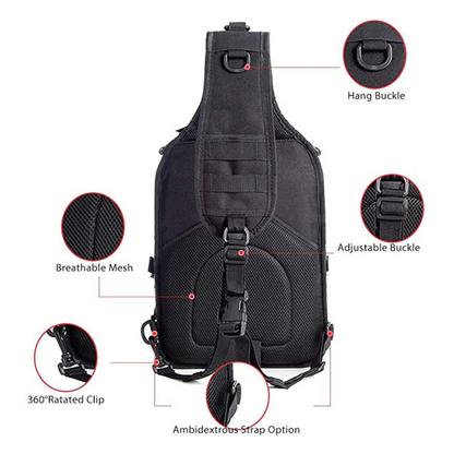 JupiterGear Tactical Military Sling Backpack 15L Shoulder Bag Molle Outdoor Daypack Backpack with Adjustable Strap Jupiter Gear Home