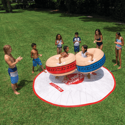 WOW Watersports 10ft Sumo Wrestling Spray Pad with 2 Sumo Belly-Bumpers Jupiter Gear Home
