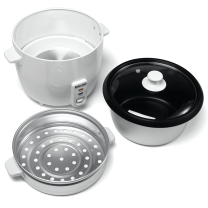 Better Chef 10-Cup - 20-Cup Cooked - Non-Stick Rice Cooker with Steamer Attachment Jupiter Gear Home