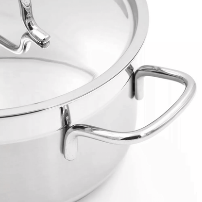 Korkmaz Alfa 4.2L Stainless Steel Low Casserole Dish with Lid Jupiter Gear Home