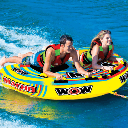WOW Watersports Macho Towable Water Tube with  Multiple Riding Positions Jupiter Gear Home
