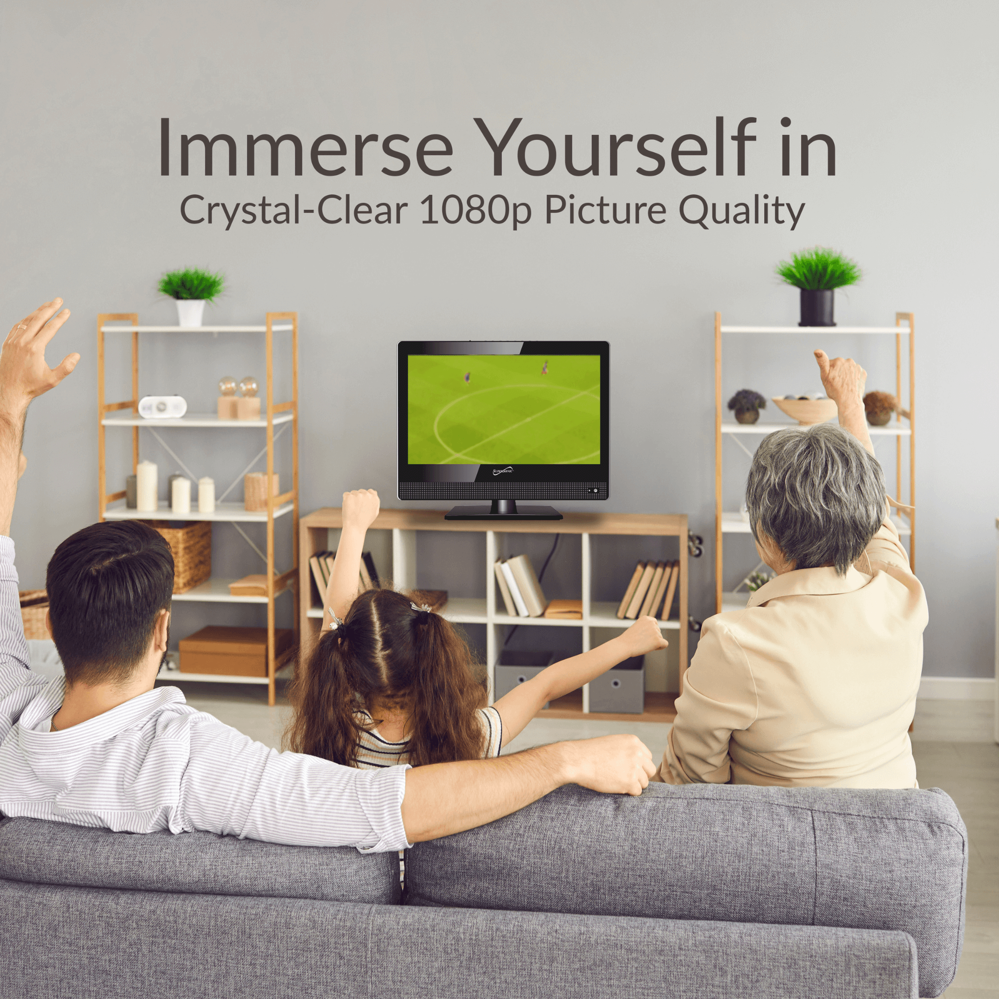 Supersonic 15" VIDAA ACDC Compatible LED Smart TV with Built-In WiFi Jupiter Gear Home