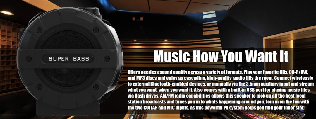 Naxa MP3 &amp; CD Bass Reflex Boombox &amp; PA System with Bluetooth Jupiter Gear Home