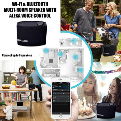 Naxa Wi-Fi &amp; Bluetooth Multi-Room Speaker with Amazon Alexa Voice Control Jupiter Gear Home
