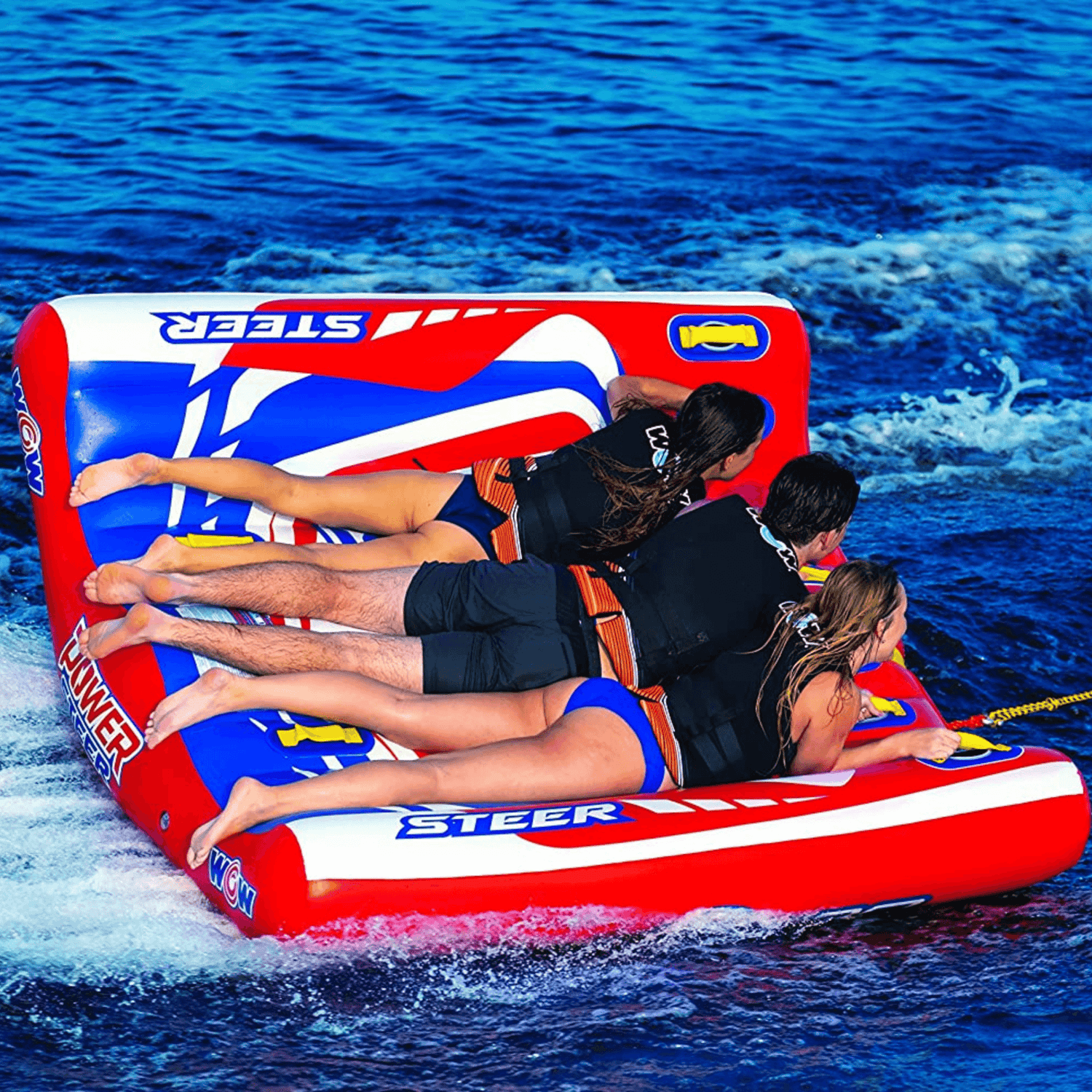 WOW Watersports Power Steer 3 Person 3P Steerable Deck Tube Jupiter Gear Home