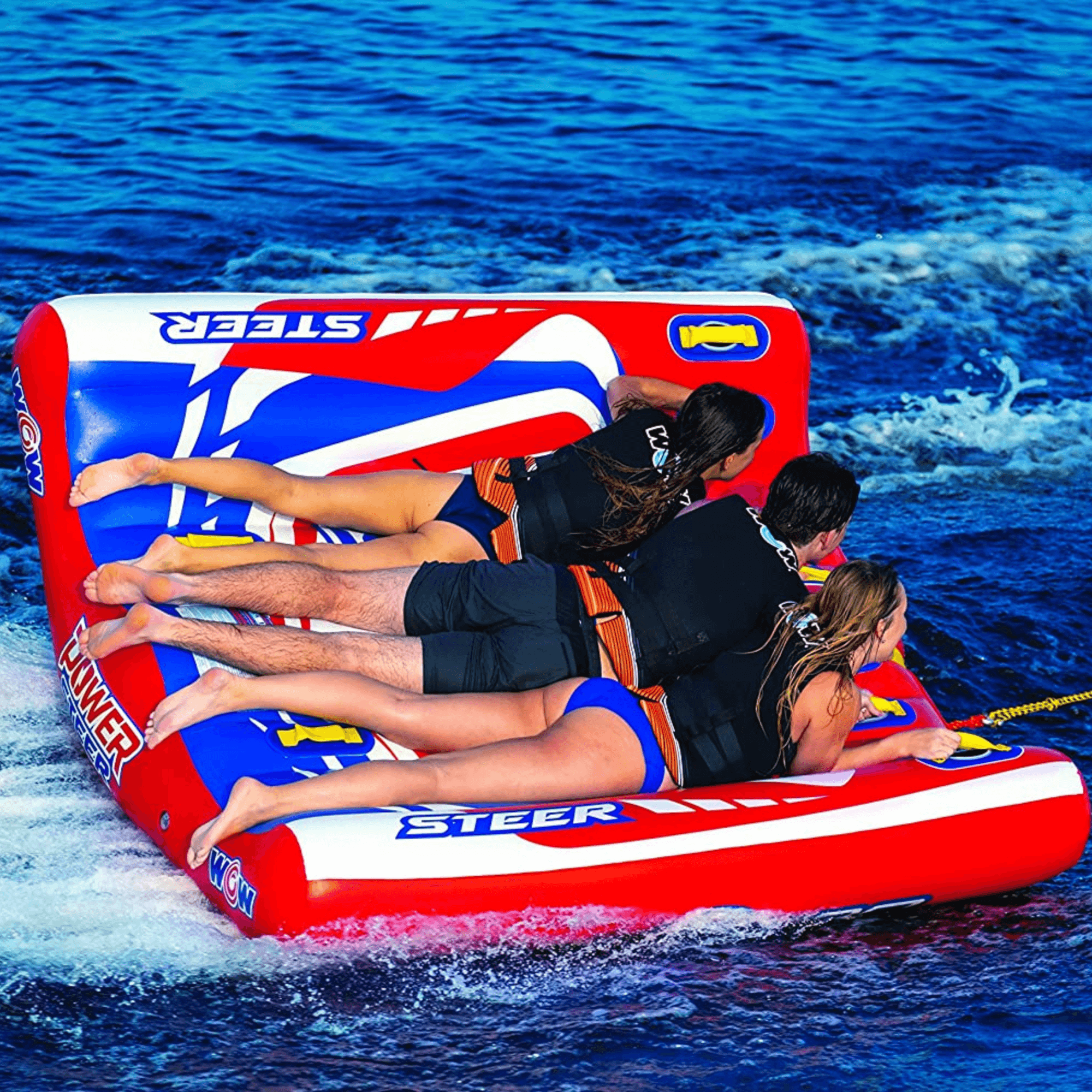 WOW Watersports Power Steer 3 Person 3P Steerable Deck Tube Jupiter Gear Home