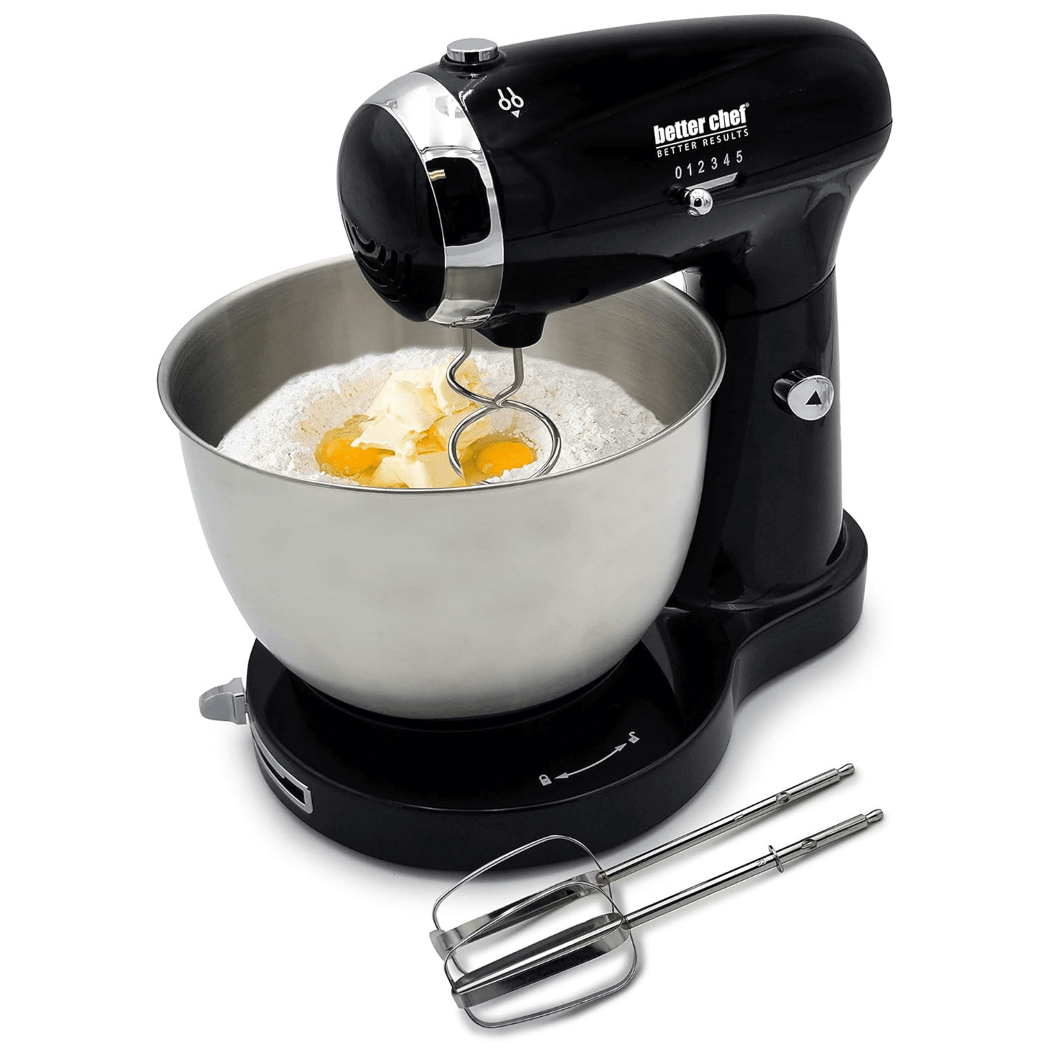 Better Chef 350W Classic Stand Mixer with Stainless Steel Bowl Jupiter Gear Home