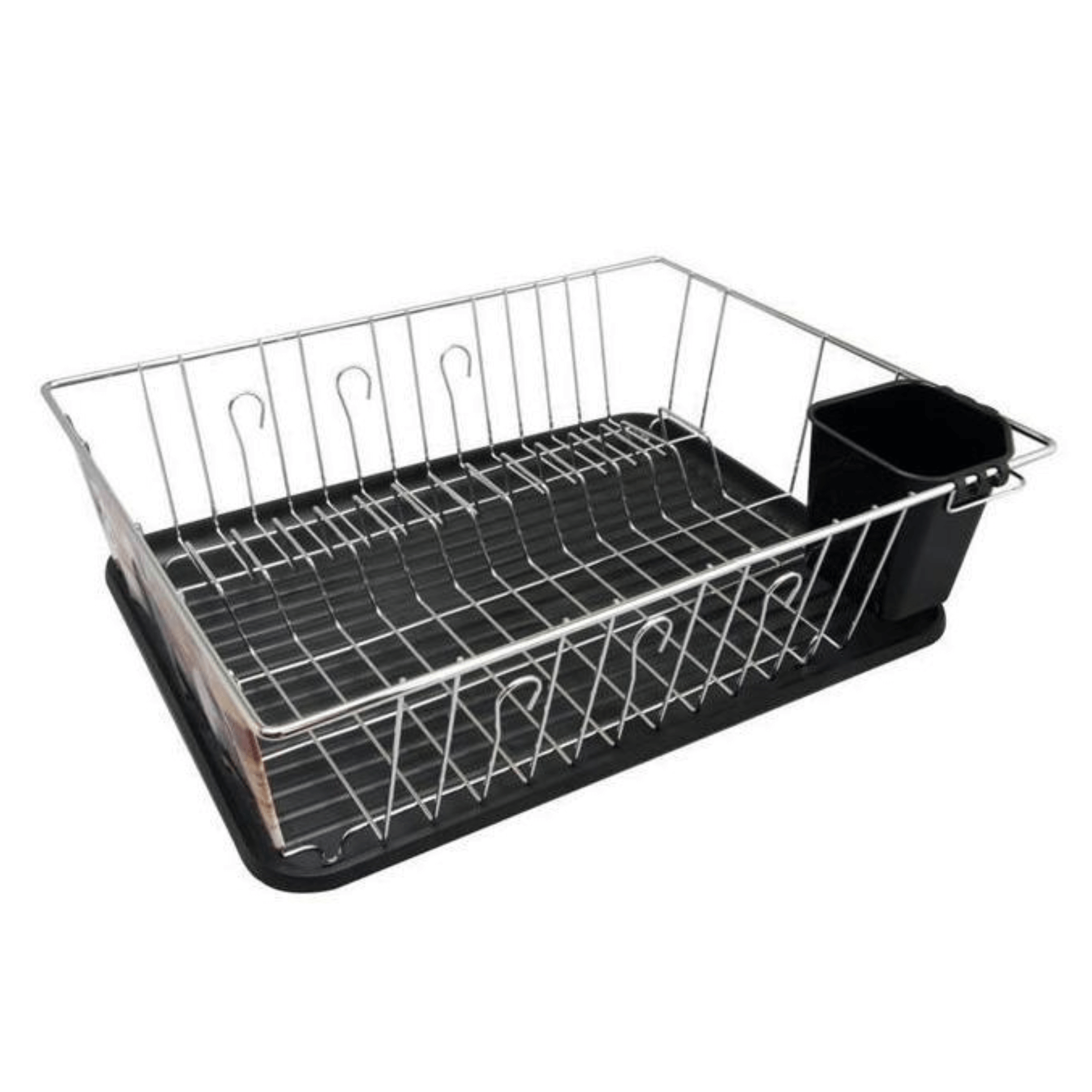 Better Chef 16" Chrome-Plated Metal Dish Rack with Drain Tray Jupiter Gear Home