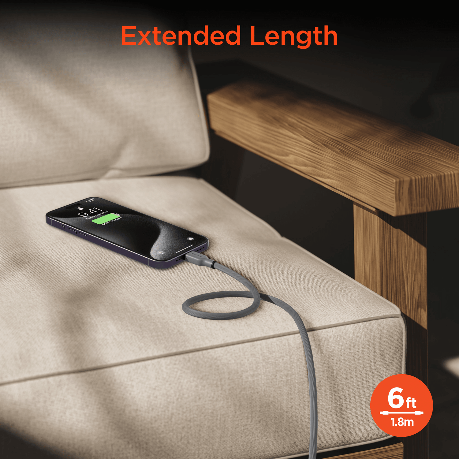 HyperGear Flexi PRO USB-C to Lightning Cable 6ft Jupiter Gear Home