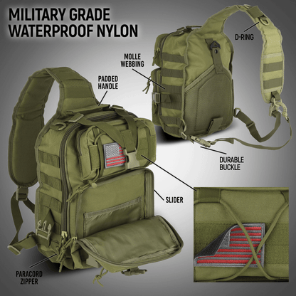 XGear Tactical 14L Range Sling Bag Backpack with Adjustable Strap Jupiter Gear Home