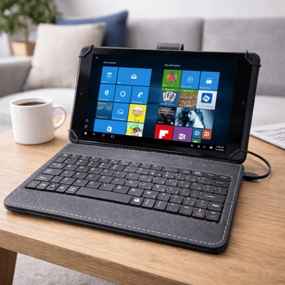 Naxa 16GB 9" Quad Core Tablet with Keyboard &amp; Windows 10 - Refurbished Jupiter Gear Home
