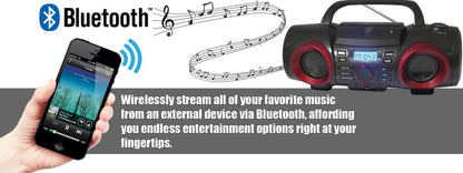 Naxa MP3 &amp; CD Boombox with Bluetooth (NPB-267) Jupiter Gear Home