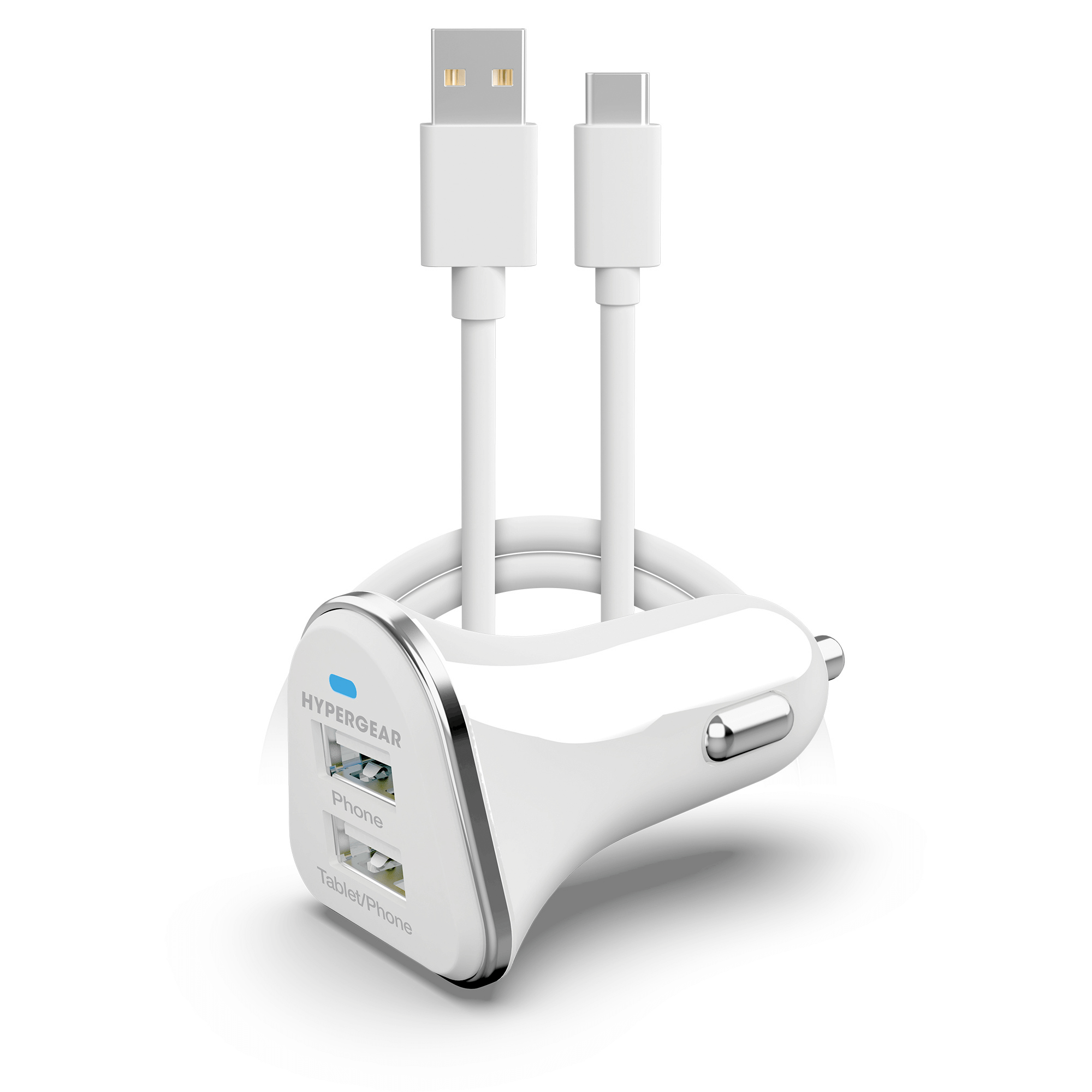 HyperGear Hi-Power Dual USB 3.4A Car Charger for iPhone 15 Androids Tablets Earbuds and Cameras Jupiter Gear Home