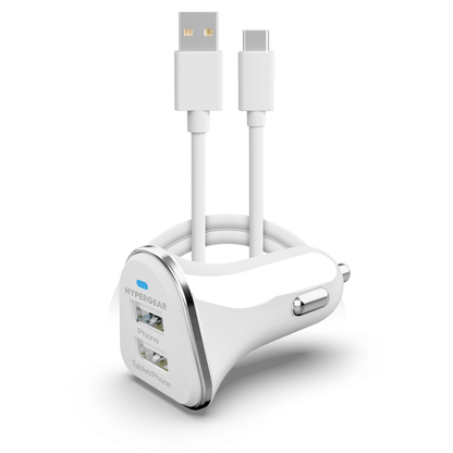 HyperGear Hi-Power Dual USB 3.4A Car Charger for iPhone 15 Androids Tablets Earbuds and Cameras Jupiter Gear Home