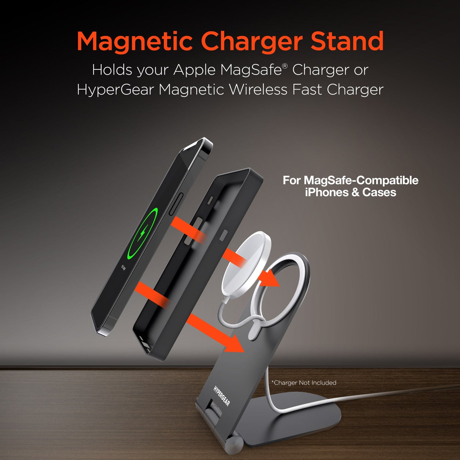 HyperGear MagView Stand for MagSafe Charger with Adjustable Angles Jupiter Gear Home