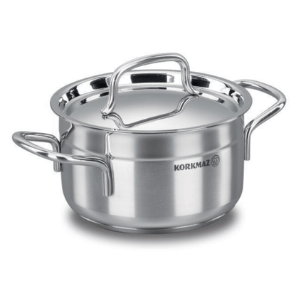 Korkmaz Alfa 6.8L Stainless Steel Casserole Dish with Lid Jupiter Gear Home