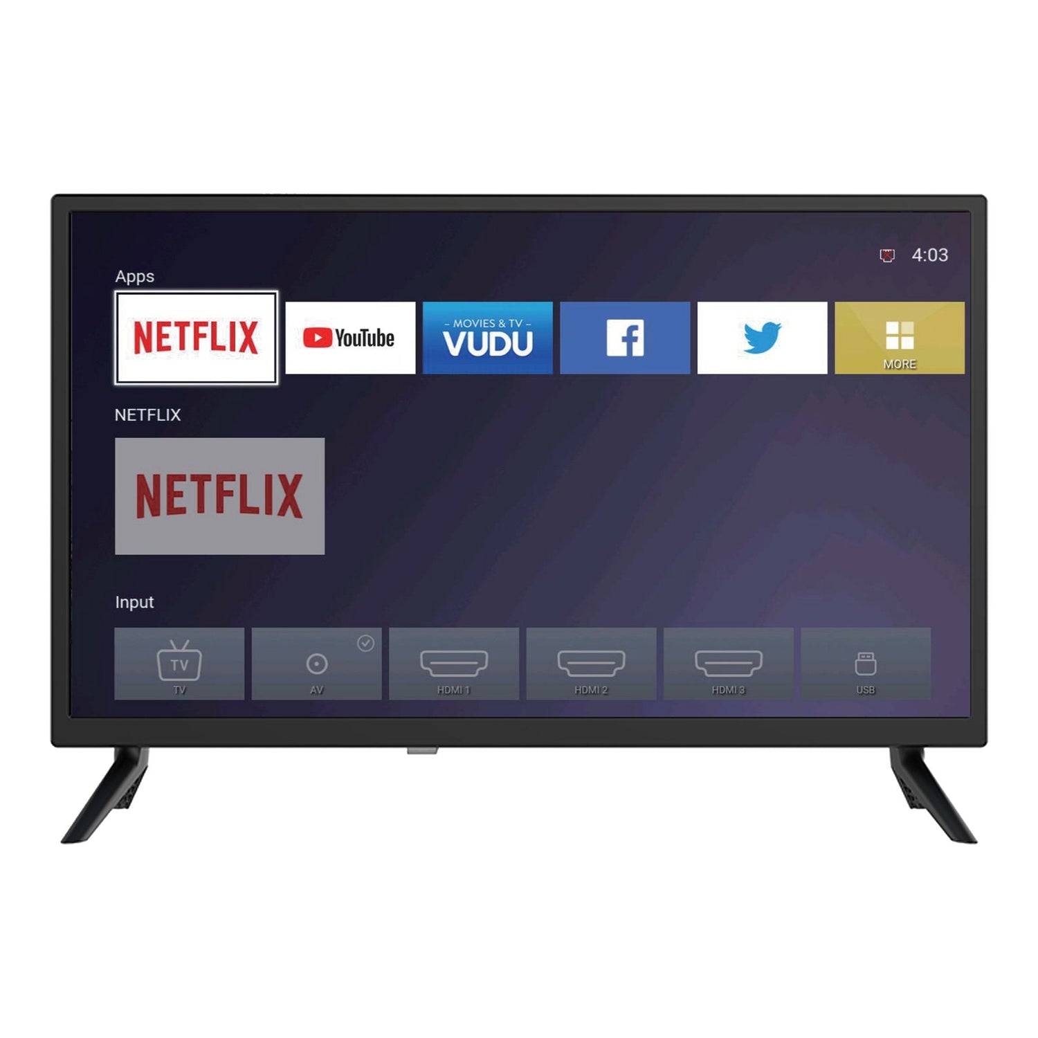 Supersonic 24" Smart 12V ACDC Compatible HDTV DLED HD WiFi with 3 HDMI Inputs and 2 USB Inputs (SC-2416STV) Jupiter Gear Home
