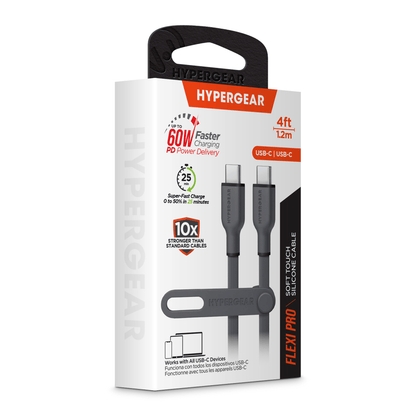 HyperGear Flexi PRO USB-C to USB-C Cable 4ft Jupiter Gear Home